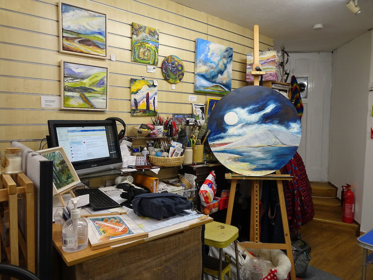 The working studio of Jeanne Bouza Rose