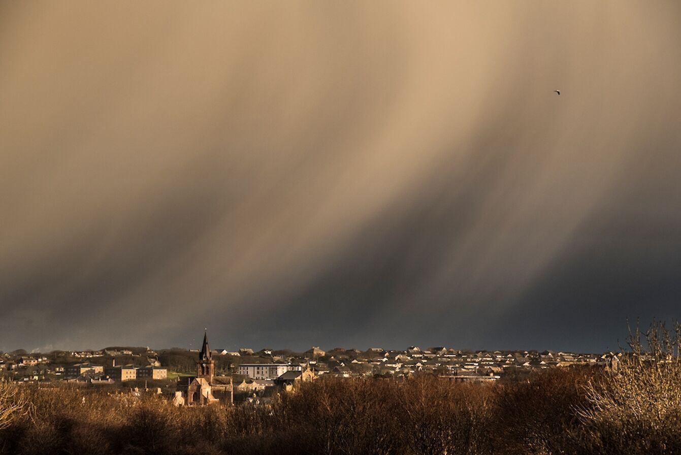 Winter skies over Kirkwall - image by James Grieve