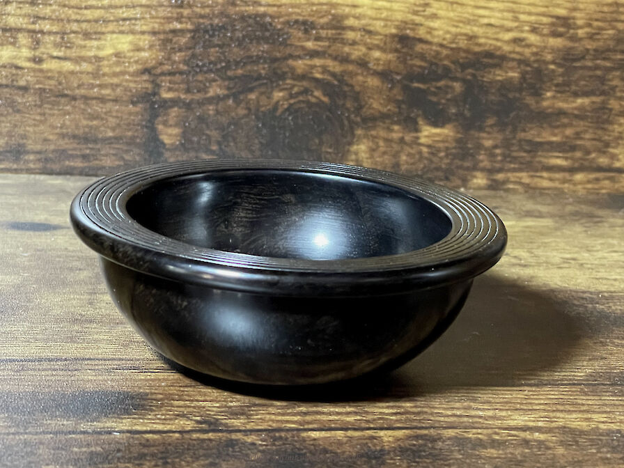 Scottish Elm bowl with silver staples