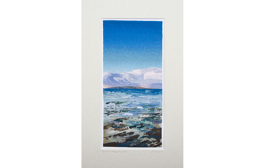 Eynhallow, disappearing island - small mounted art print