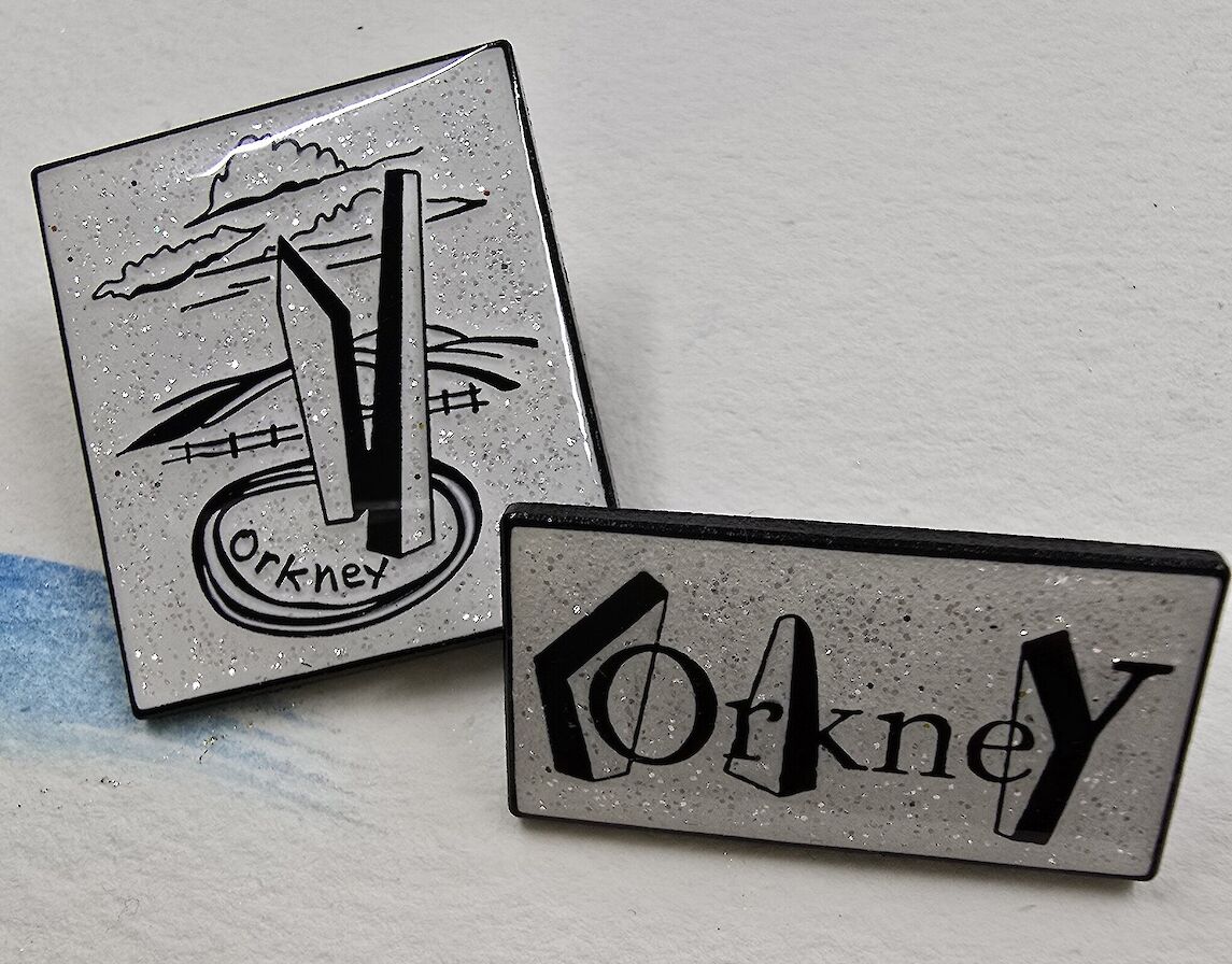 Jeanne's design for an Orkney pin/badge. Only sold in shop!