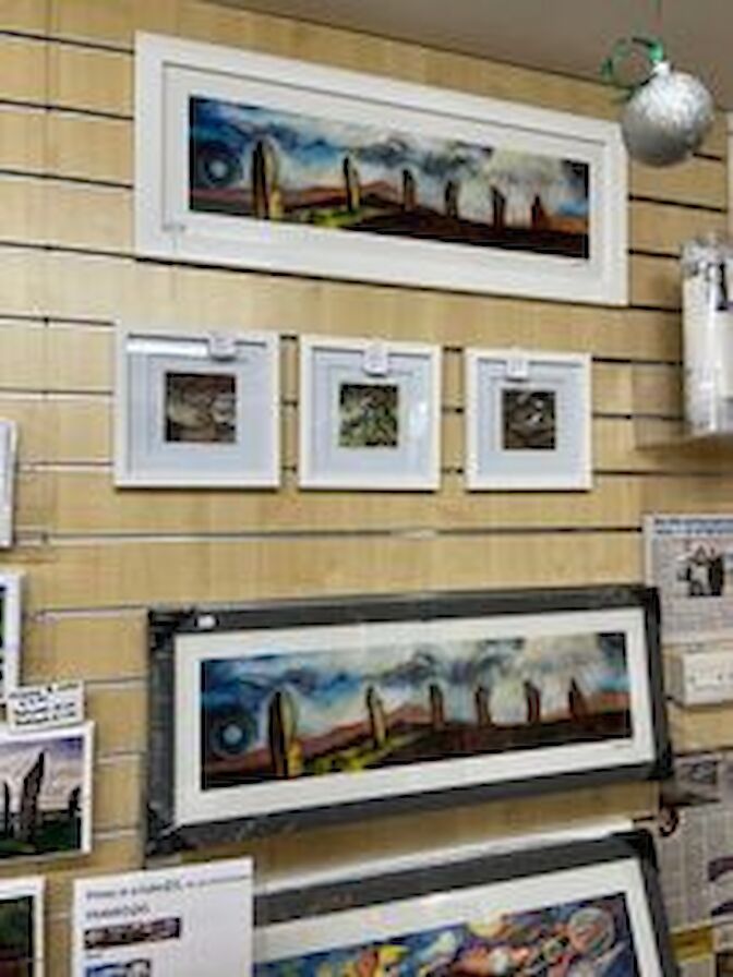 One of Jeanne's panorama prints of the Ring of Brodgar