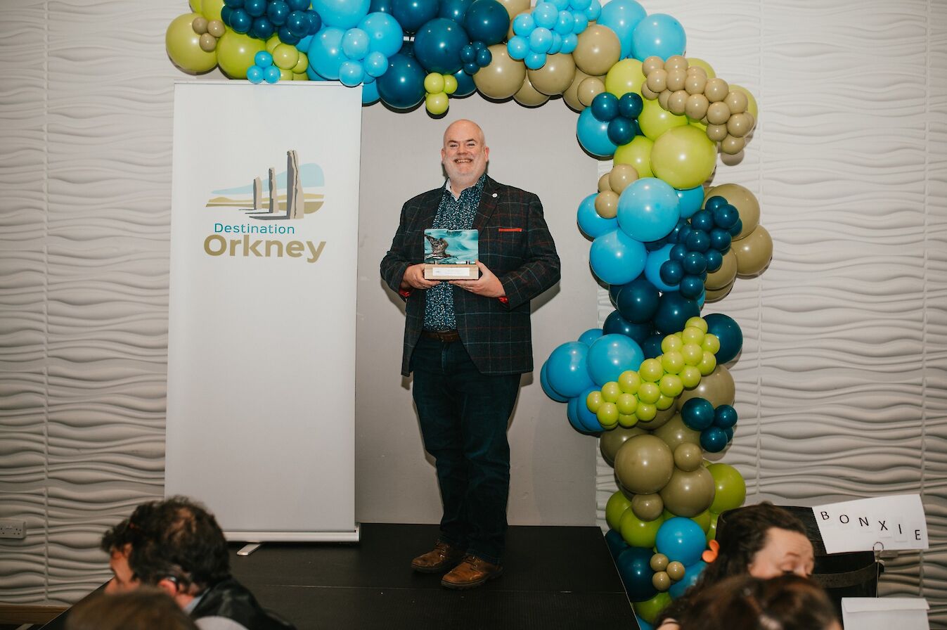 Jon Chapman, Orkney Tourism Awards 2024 - image by Kirstin Shearer Photography
