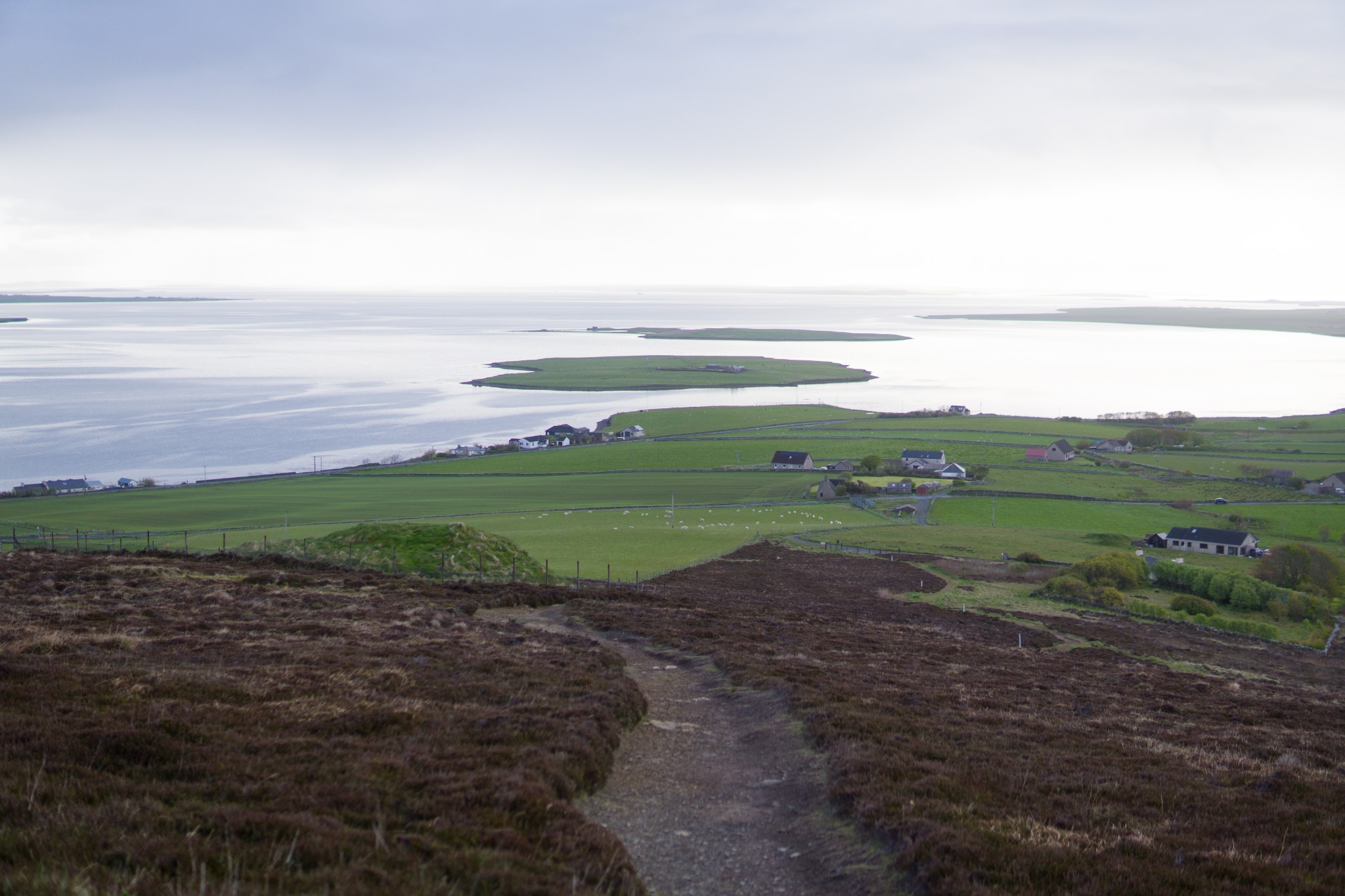 View over the Bay of Firth from Cuween, Orkney