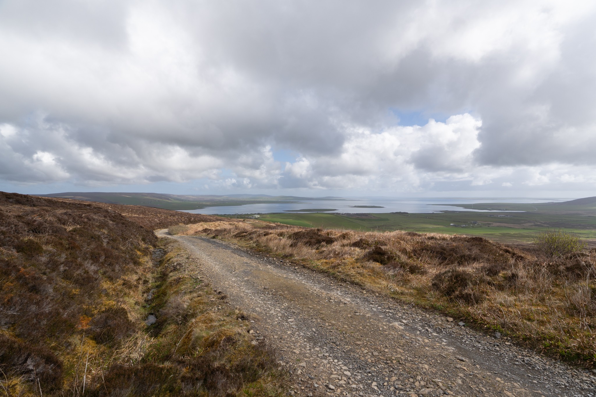 Walking route towards Keelylang, Orkney