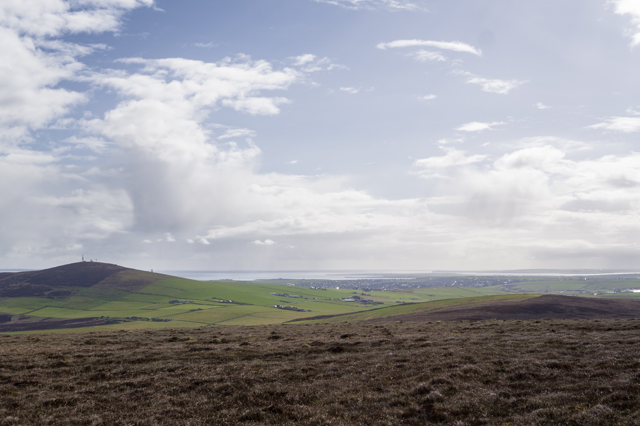 View towards Wideford Hill and Kirkwall from Keelylang, Orkney