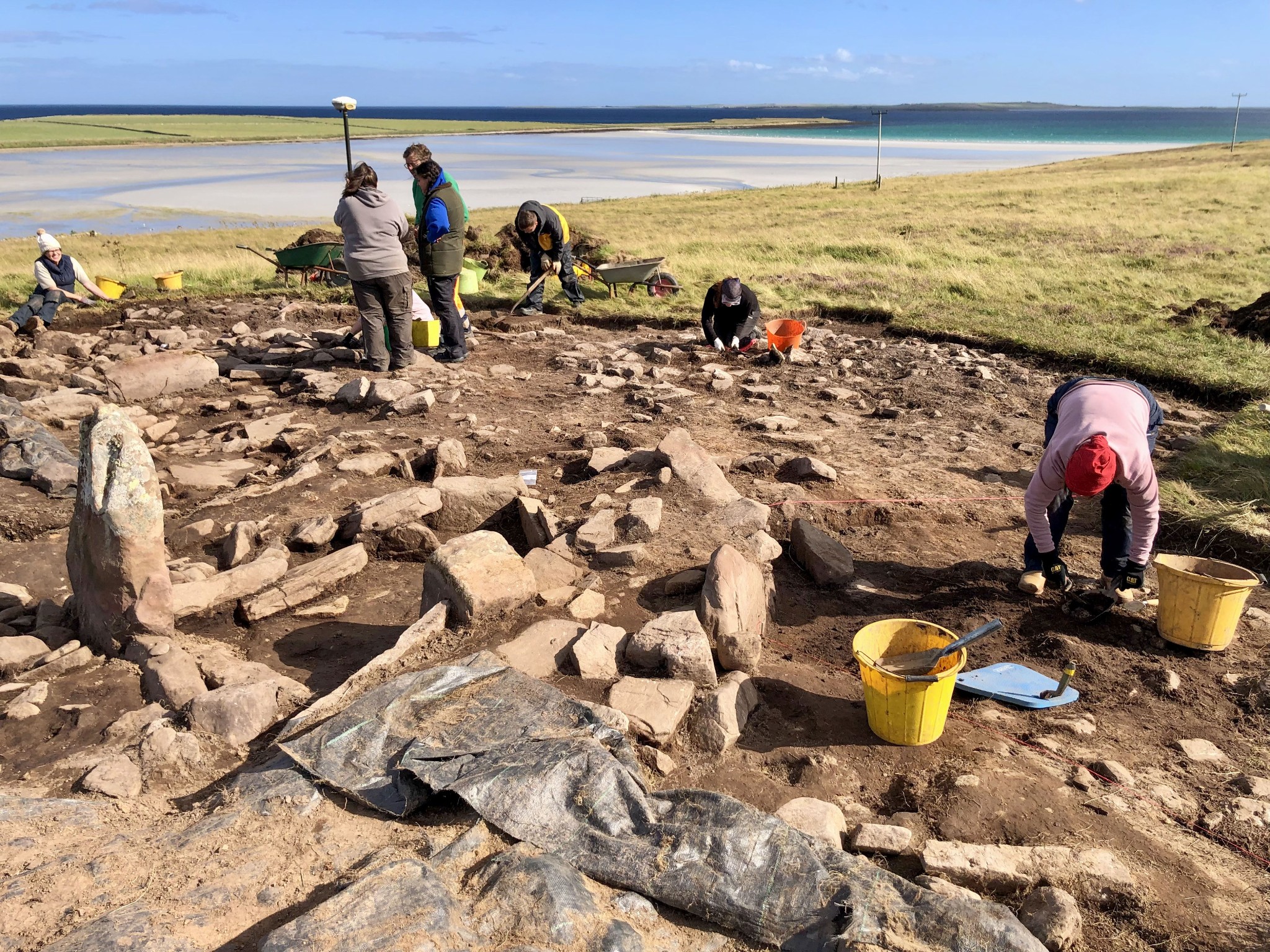 Dig at Spurness, Sanday - image courtesy UHI Archaeology Institute