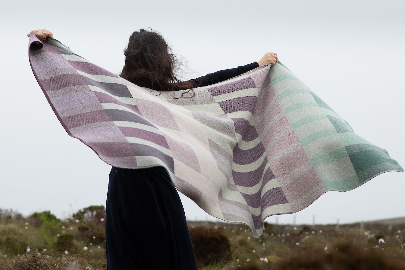 Hobbister blanket by Hilary Grant for Highland Park - image by Martin-john Turner
