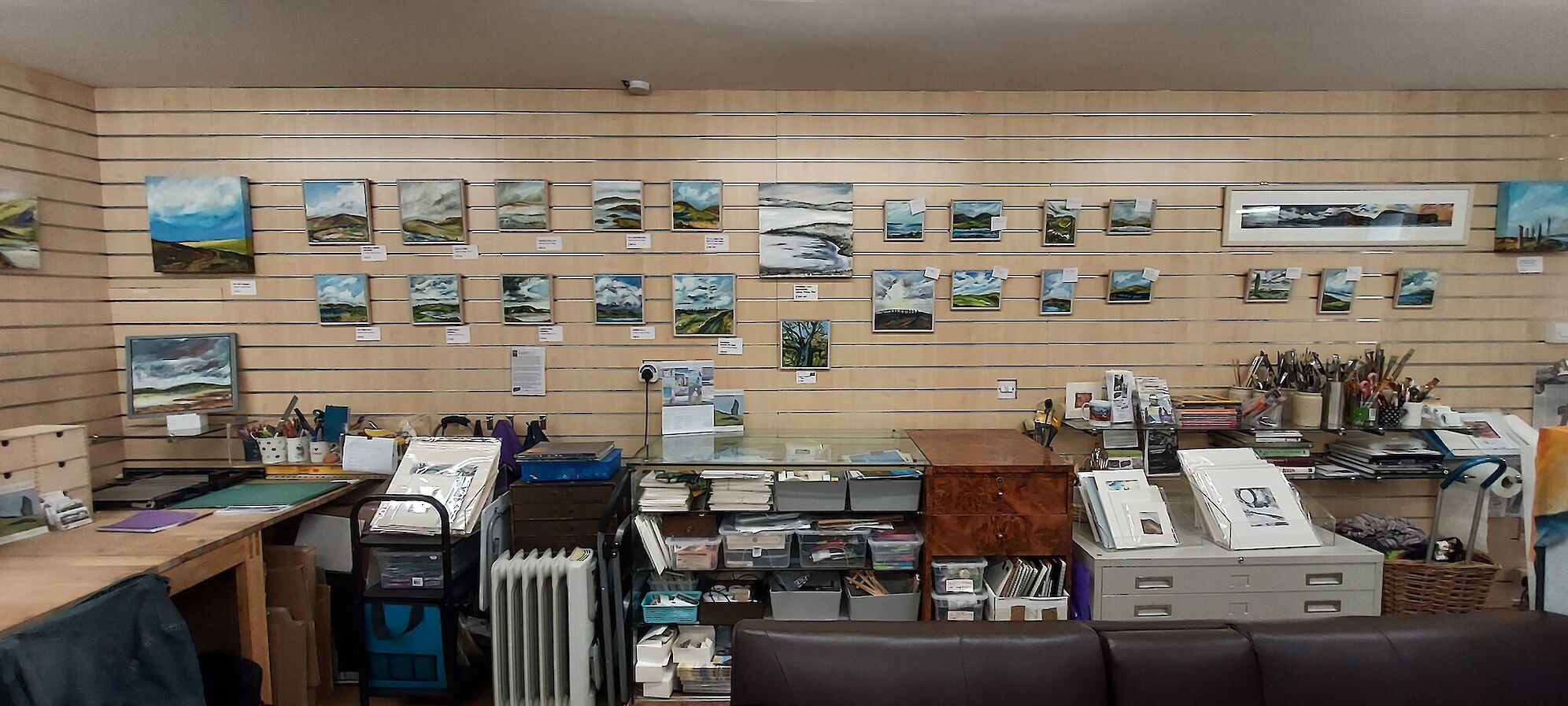 Jeanne works small when painting outdoors in Orkney