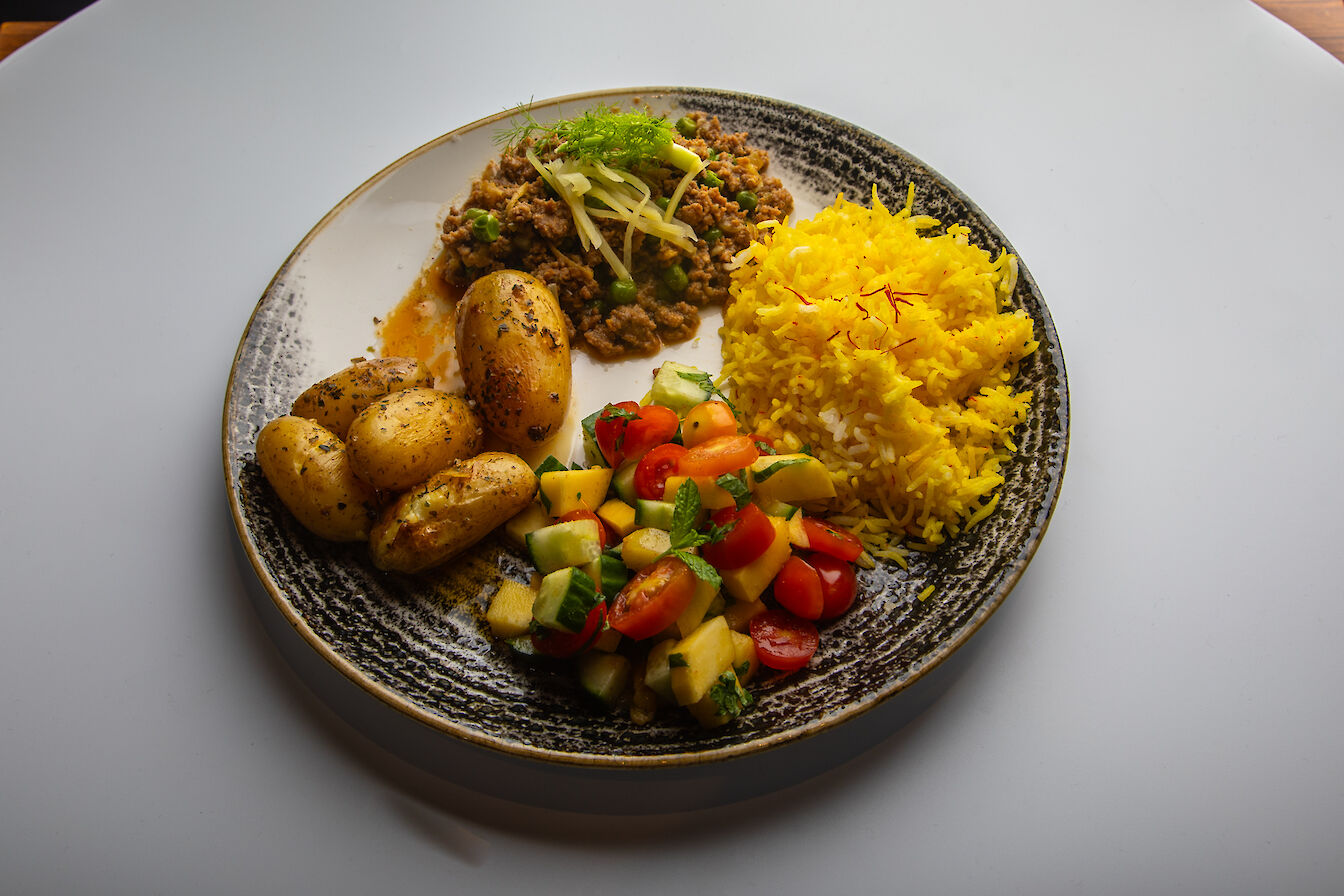 Monik Mistry's mince and tatties reimagined - image by Colin Keldie