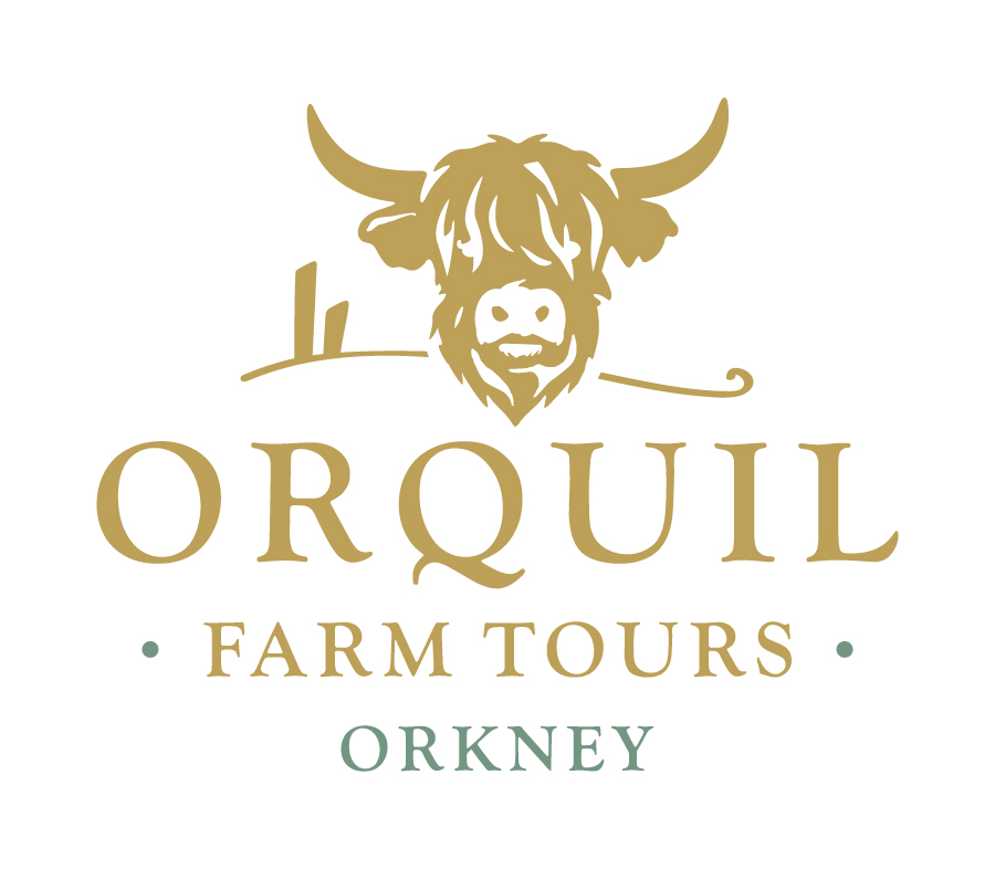 Orquil Farm Tours · Orkney's Highland coo experience · Meet, feed, and brush our coos Logo