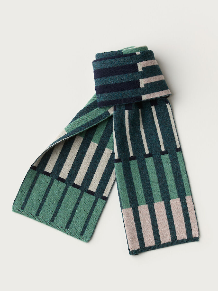 Small Scarf "Harbour" Willow, Ink, Dulse