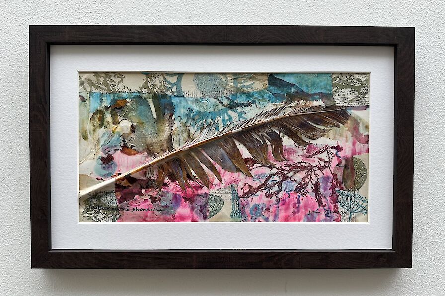 Original painting 'Feather on the shoreline'