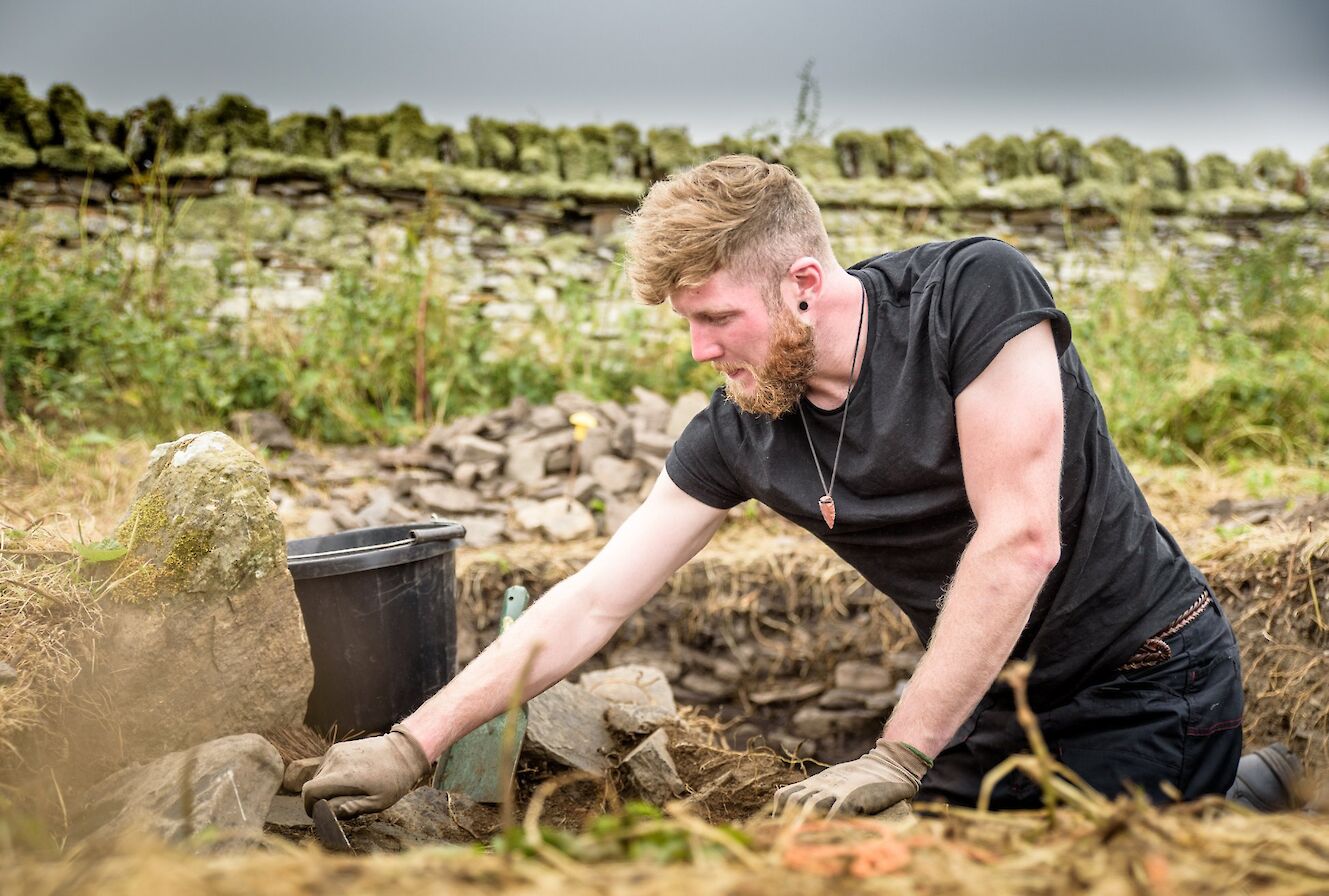 Digging underway at Skaill Farm, Orkney - image courtesy Archaeology Institute UHI