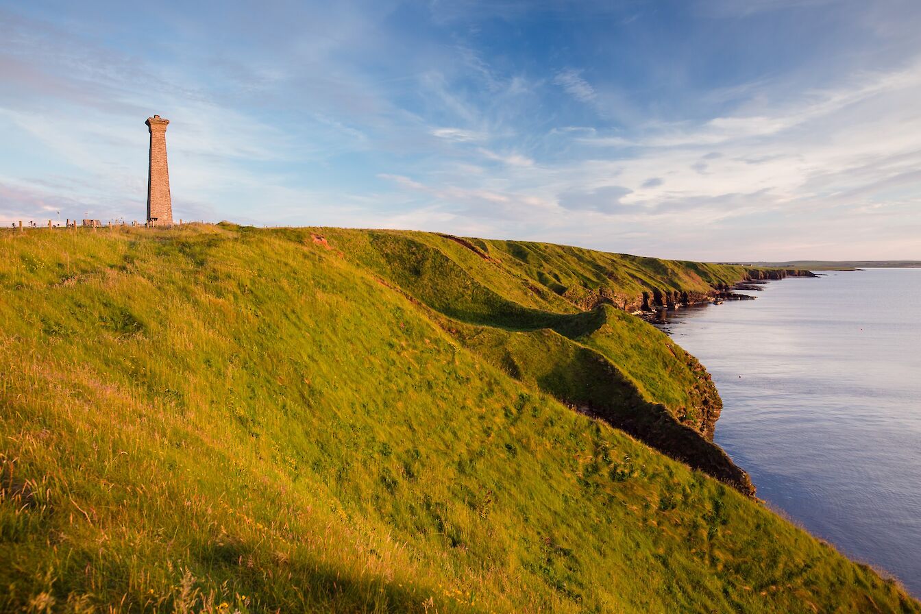 View along the coast at the Covenanters Memorial, Orkney